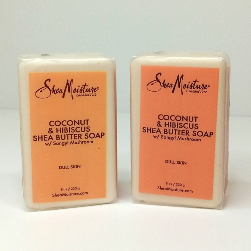 Shea Moisture Coconut & Hibiscus Shea Butter Bar Soap 2-Pack